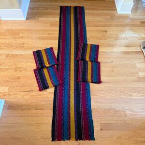 Handwoven in Guatemala Table Runner and Set of Four (4) Napkins NWT